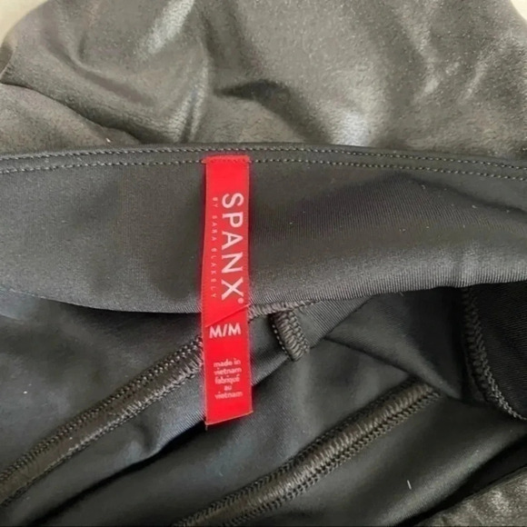 Spanx Moto Faux Leather Leggings Size XS B1223 - Picture 6 of 6
